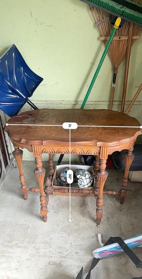 Consola/mesa lateral/entrada Wurlitzer c. 1900 en caoba Foto 1 de 4