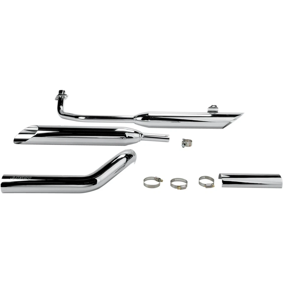 Cobra Slashcut Mufflers - Chrome - For Yamaha V-Star 650 '04-'15 2164SC - Image 1 of 3