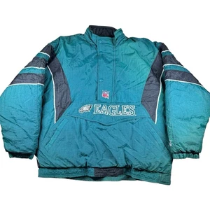 VTG 90s Philadelphia Eagles NFL Starter Pro Line Pullover Puffer Jacket Sz XL - Picture 1 of 20