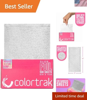 Professional-Grade Embossed Silver Foil Sheets in Pop-Up Dispenser, 5 x 11 - Image 1 of 4