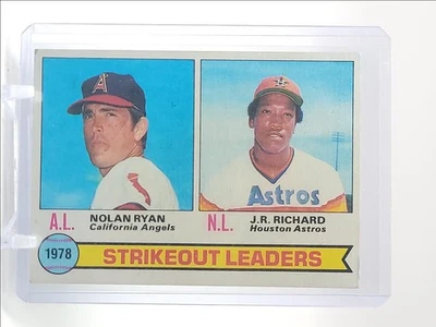 NOLAN RYAN J.R. RICHARD 1979 TOPPS STRIKEOUT LEADERS BASEBALL #6 Q0298 - Image 1 of 2