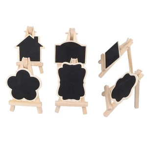 Wood Chalkboard Rustic Vintage Double Sided Desktop Blackboard Sign For Hom Kit - Picture 1 of 23