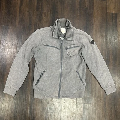 Винтажный Diesel толстовка куртка мульти молнии большой серый молнии 100% хлопок недостатки - Изображение 1 из 4