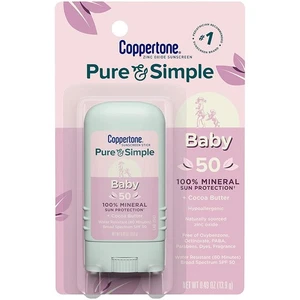 Coppertone Pure & Simple Baby Sunscreen Stick SPF 50, 0.49oz - Pack of 1 - Picture 1 of 4