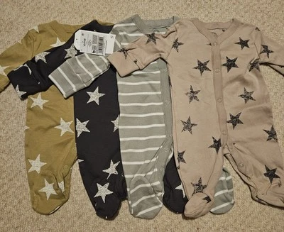 Next Sleepsuits Boys First Size  4 Pack  - Image 1 of 2