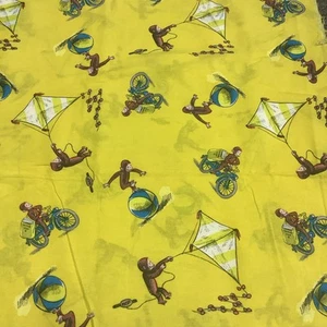 Curious George hellgelber Baumwollstoff Bthy - Bild 1 von 3