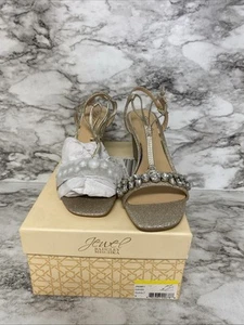 Jewel Badgley Mischka Oakes Abend-Sandalen – champagnerfarben Größe 9 - Bild 1 von 5