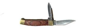 Coltello Guidesman Drover Stockman 2 lame telaio ottone - Foto 1 di 3