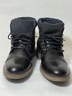 Sonoma Mens Casual  Faux Leather 9 1/2 Med. Used Shoe Black Hightop