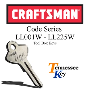 Craftsman tool box keys / Select your key code / Series LL001W - LL225W - Picture 1 of 10