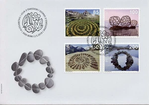 Switzerland 2019 FDC Land Art Landscapes Mountains 4v S/A Cover Tourism Stamps - Picture 1 of 1