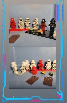 Lego Star Wars 10x Troopers + helmets capes & D-O droid Sith Republic Snow Order - Image 1 of 4