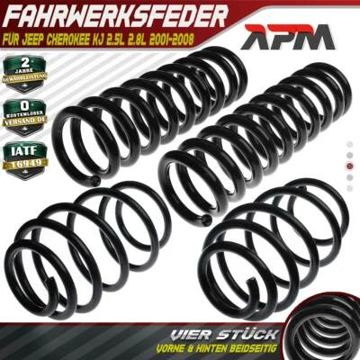 4x Ressorts Ressort avant Arrière pour Jeep Cherokee KJ 2.5L 2.8L 2001-2008 - Photo 1/4