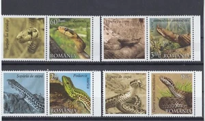 ESTAMPILLAS RUMANIA 2011 Reptile Serpiente Lagarto Estampillada sin montar o nunca montada por correo conjunto con etiquetas - Imagen 1 de 1