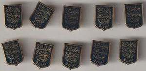 ENGLAND Three Lions Enamel Badge's x 10 Black 2010 - Picture 1 of 1