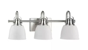 Progress Lighting Preston 22" 3-Light Brushed Nickel Vanity w/ Etched Glass - Picture 1 of 4