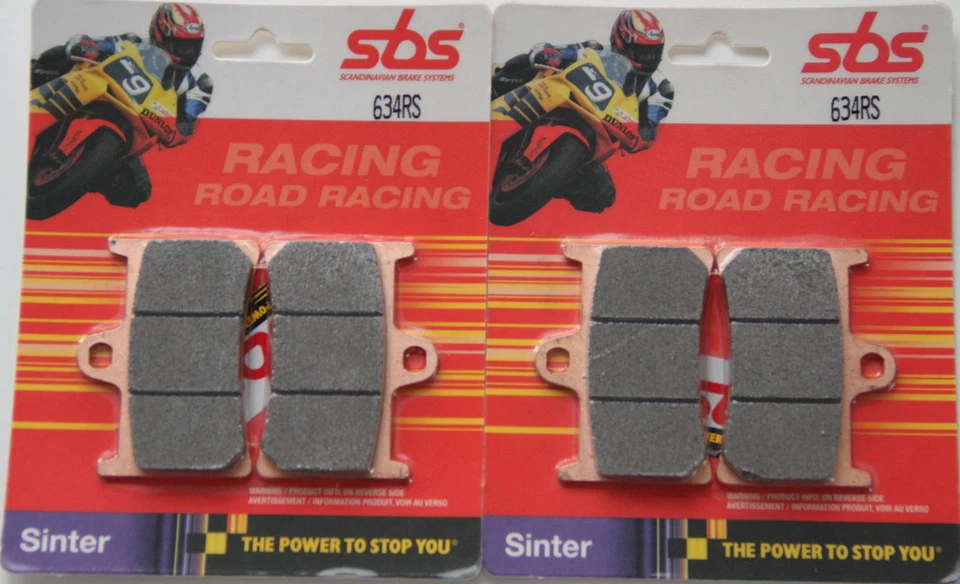 4 PASTIGLIE FRENO ANTERIORI SBS 634 RS RACING SINTER YAMAHA YZF R1 1000 2000-01 - Imagem 1 de 1