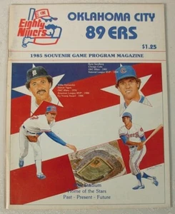 OKLAHOMA CITY 89ERS TEXAS RANGERS 1985 BASEBALL PROGRAM JOSE GUZMAN - Picture 1 of 4