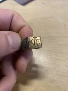 anello uomo cavaliere iniziali epoca collezione - Foto 1 di 9