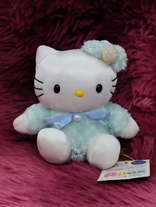 Vintage 2000 Hello Kitty Blue Petit Ruck 5" Plush Coin Purse New Old Stock+Tag - Picture 1 of 10