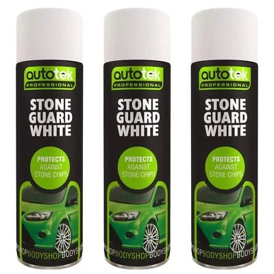 AUTOTEK PROFESSIONAL Autotek White Stone Guard Protects Against Chips Aerosol Spray Paint 500ml x3