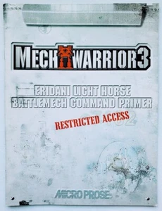 Mechwarrior 3 Eridani Light Horse Battlemech Command Primer PC Game Booklet - Picture 1 of 3