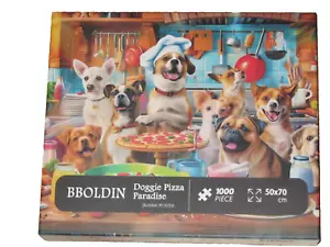 Puzzle 1000 pezzi cane pizza paradiso 20x27" cani - Foto 1 di 4