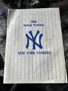 1990 YANKEES vs METS Spring Training SCORECARD PROGRAM - Picture 1 of 8