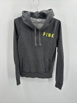 ROSA Victorias Secret Mujer Talla S Pullover Sudadera con Capucha Amor Gris Amarillo Foto 1 de 4