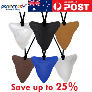 Panny & Mody Shark Teeth Sensory Chew Necklace Autism ADHD Nail Biting Gift - Picture 1 of 15