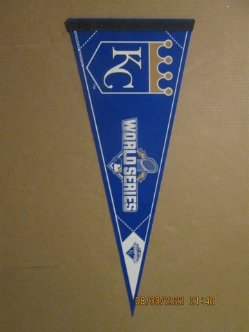 MLB Kansas City Royals Vintage Circa 2015 WS Logo AL Champions Baseball Pennant Cover