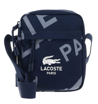 LACOSTE sac à épaule bandoulière Vertical Camera Bag Allover Lacoste Paris - Photo 1/4
