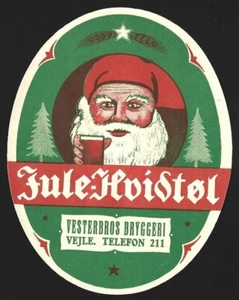 Brewery VESTERBROS Bryggeri Vejle, DENMARK Authentic Old beer label - Picture 1 of 2