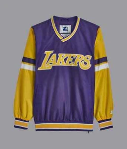 Giacca a vento Los Angeles Lakers NBA Starter da uomo con scollo a V - Foto 1 di 12