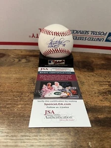 HUSTON STREET OFFICAL MAJOR LEAGUE SIGNED BALL WITH STATS JSA AX18972 - Picture 1 of 2