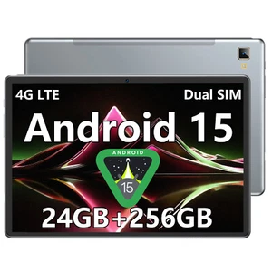 2025 Neu Tablet Android 15 24GB RAM+256GB 8000mAh 10.1 Zoll 4G LTE 2SIM WlFl GPS - Bild 1 von 10