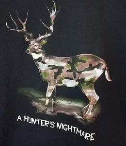 Vtg Tennessee River Shirt Mens Size L Hunters Nightmare Camouflage Buck Deer - Bild 1 von 5