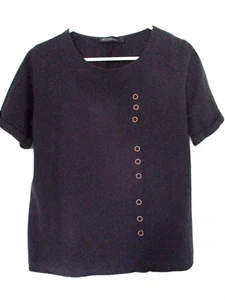 Zanzea Short Sleeve Casual Blouse in Navy, Size L. - Picture 1 of 6