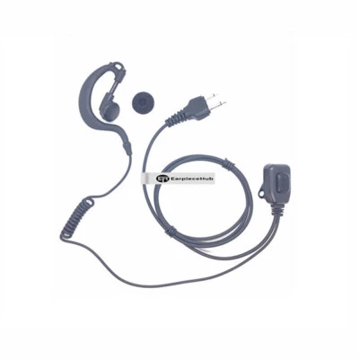 MIDLAND Radio 2 Pin G Shape Ear Hook Earpiece With High Quality PTT Mic LXT340  - Image 1 of 4