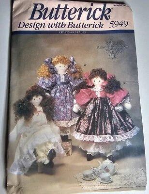 Butterick Sewing Pattern 5826 Gail Ann Doll And Clothes VINTAGE '92 Unused-C1  - Image 1 of 3
