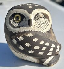 Lindberg Stoneware "Wink" Knip Owl Figure Minerva Edvard Lindahl 1960s Sweden