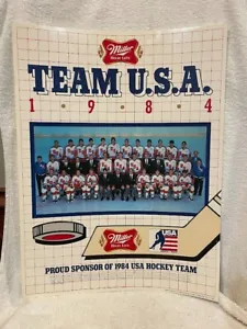 VINTAGE&RARE 1984 Team USA Olympic Hockey Team Picture Poster, Chris Chelios!! - Picture 1 of 3