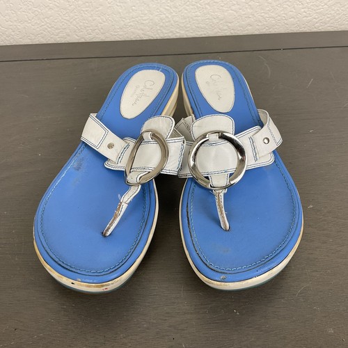 NIKE Sandali Cole Haan con perizoma bianco blu Air Tatum taglia 8 5B