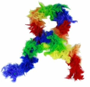 HAAC Federboa Feder Boa Farbe Regenbogen bunt 180 cm für Fasching Karneval Party - Bild 1 von 6