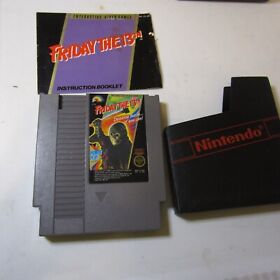 Friday the 13th Nintendo NES Cartridge "1989" Case and Instruction booklet