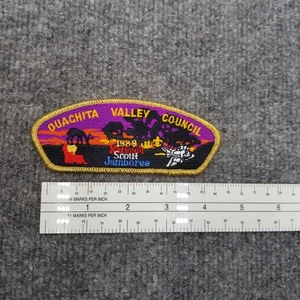 Ouchita Valley Council 1989 National Scout Jamboree CSP Patch Bordo Oro - Foto 1 di 2