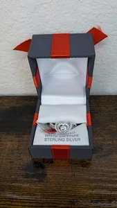 Sterling Silver 925 Ring size 7 With Lab Created White Sapphire Setting NWB - Picture 1 of 7