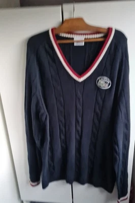 Seltener Vintage 90er Lacoste Club Negligee Pullover V-Ausschnitt Gr. M - Bild 1 von 4