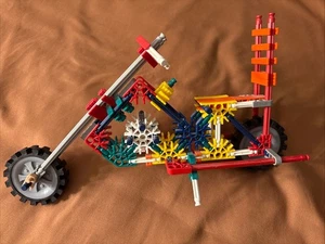 Loose K'NEX Motorcycle 1992 Vintage Color Coded Building Set # 10004 - Picture 1 of 10