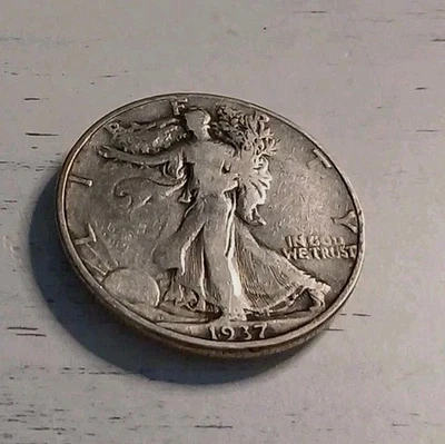 1937-P 50C Walking Liberty Half Dollar 90% Silver ~ Low Shipping! #3 - Image 1 of 4